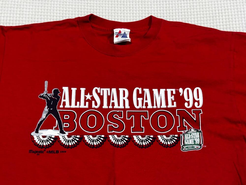Majestic All Star Game 1999 Boston Red Shirt Made In USA Cotton size Large